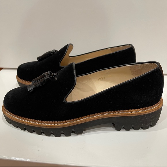 Jon Josef Anthropologie Womens Gogo Lug Sole Loafers Size US 10 EUR 40 Black - Picture 7 of 16